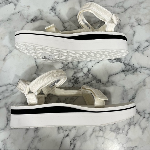 NWOT Teva Women's Mesh Flatform Velcro Platform Sandals in White Size 11 - Picture 7 of 16